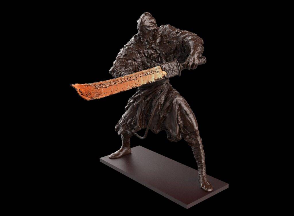 官方公開的其中一件《雪山飛狐》胡斐武俠雕塑