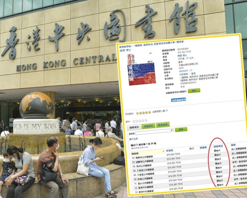 小图：《香港城邦论》的馆藏现况是「覆检中」。香港公共图书馆网页截图