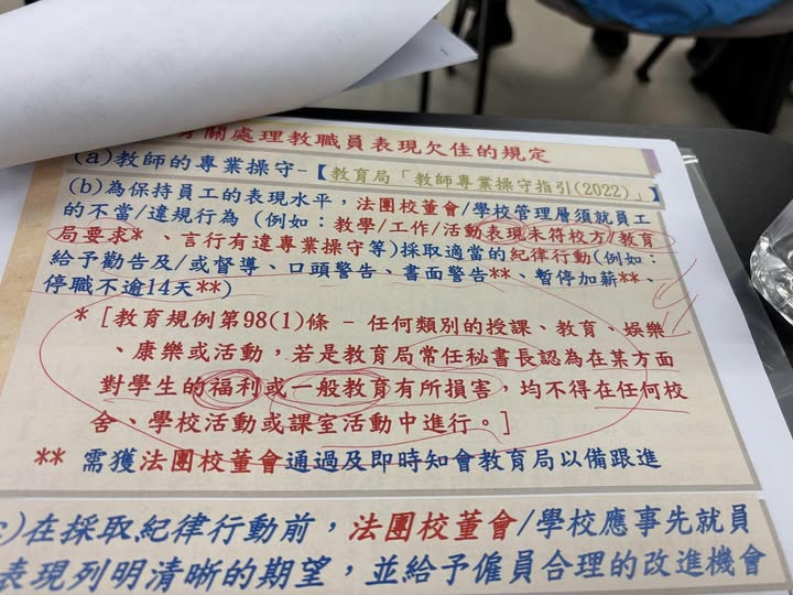 田北辰上周五參加一個校監培訓課程,其中對一張slide印象深刻。田北辰fb 田北辰上周五參加一個校監培訓課程,其中對一張slide印象深刻。田北辰fb