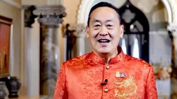 泰国总理赛塔用视频向中国人民拜年。