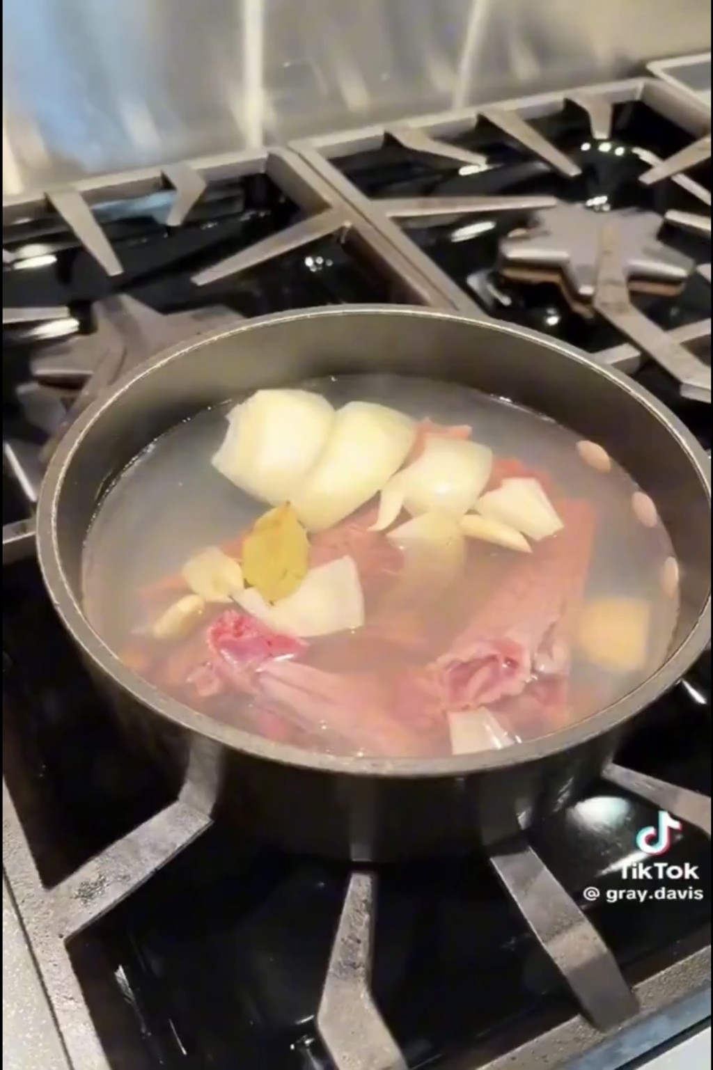 鬣蜥肉先慢炖约30分钟。  TikTok@gray.davis