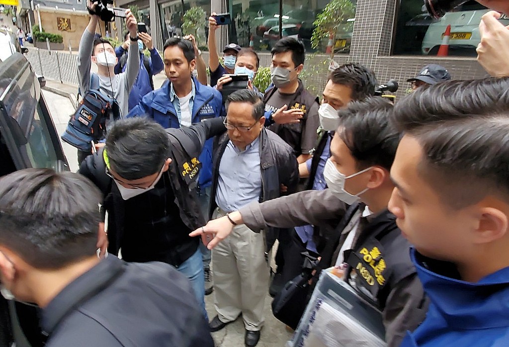 何俊仁昨晨（21日）再被國安處人員拘捕。