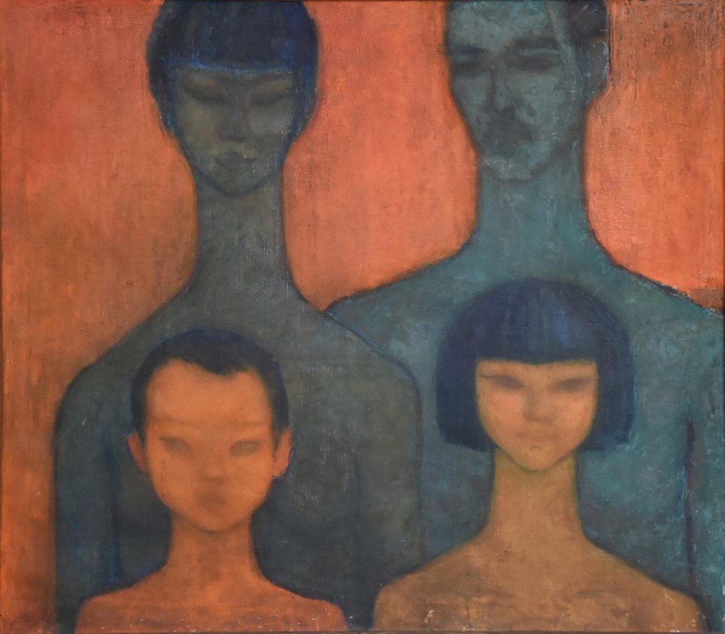 宋怀桂｜ 宋怀桂作品之一《全家福》，绘于1960年代末。