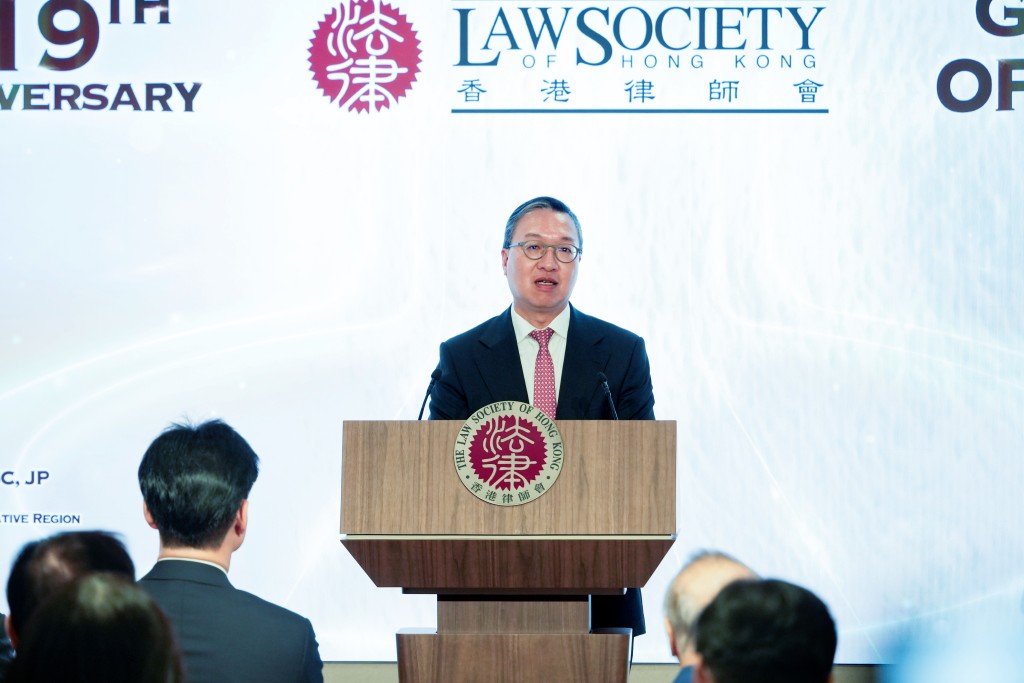 林定國指律師會新會址將成為律師專業的重要樞紐，期待律師會與律政司之間更緊密的合作。