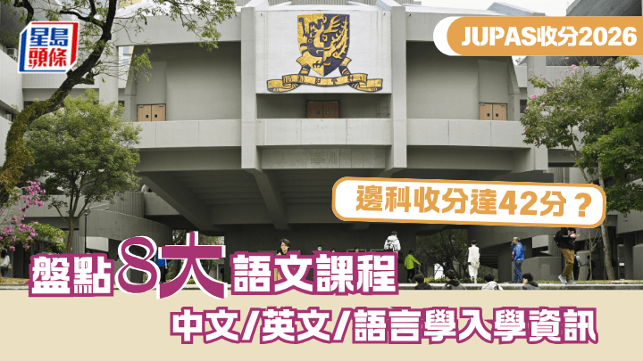 JUPAS收分2026｜盤點8大語文課程 中文/英文/語言學入學資訊 邊科收分達42分？