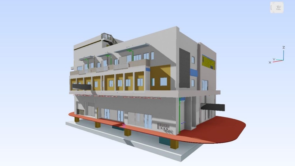 建築署於「缸瓦甫警察訓練設施」項目中，應用不同的BIM軟件進行設計建模、生成施工圖、偵測問題，以及計算建築成本。甯漢豪網誌圖片