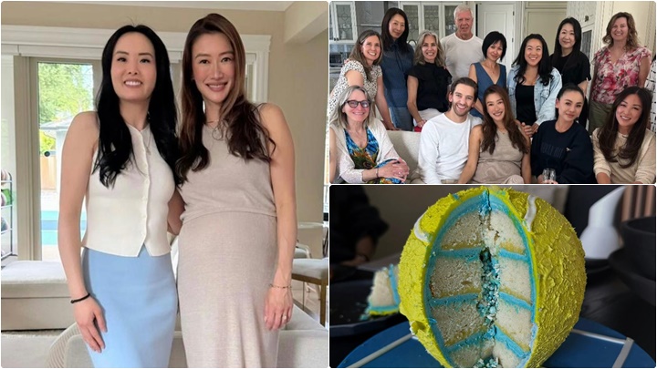 謝婷婷挺巨肚舉行Baby shower 疑陀男B湊成好字