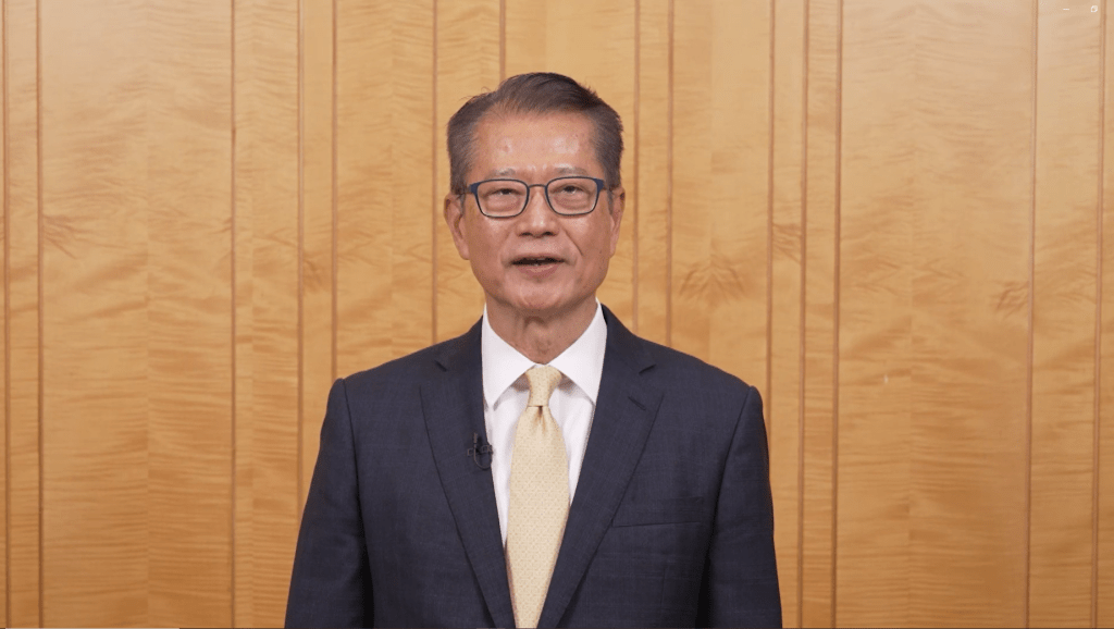 財政司司長陳茂波。政府新聞處影片擷圖 財政司司長陳茂波。政府新聞處影片擷圖
