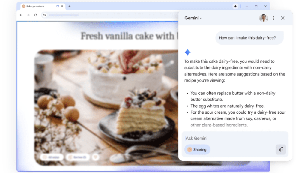 Google將Gemini引入Chrome瀏覽器 可解釋網頁內容 美國率先推出
