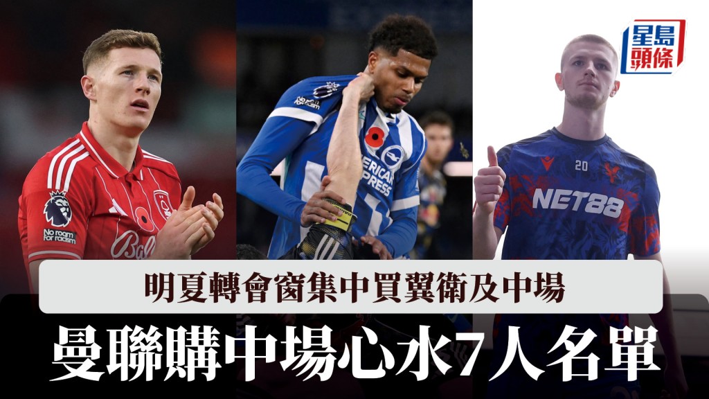 英超｜曼聯明夏轉會窗集中買翼衛及中場 傳聞7人心水名單。路透社