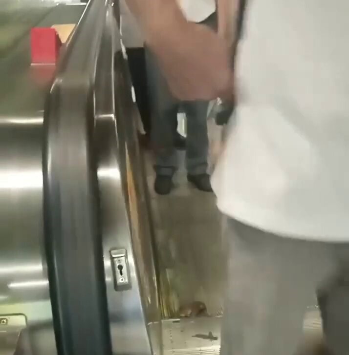 网民担心电梯夹着异物会故障。fb“屯门友”截图