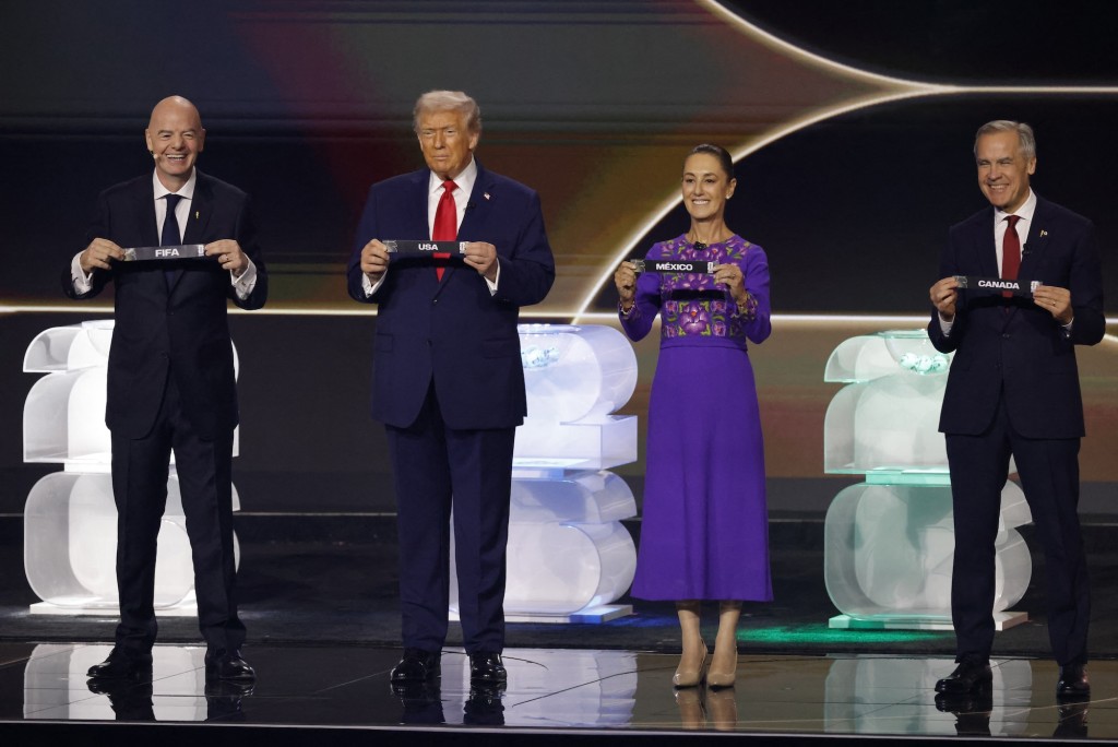 2026世界盃決賽周由美國、加拿大和墨西哥合辦。路透社
