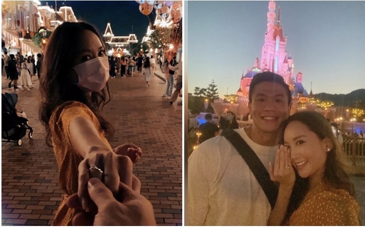 李綺雯昨日獲健身教練男友求婚。