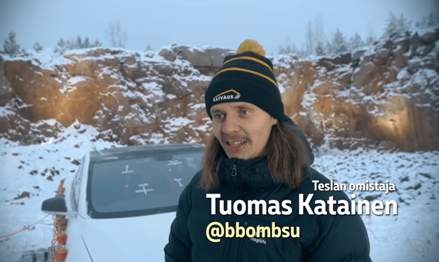 来自芬兰的Youtuber Tuomas Katainen。YouTube片段截图
