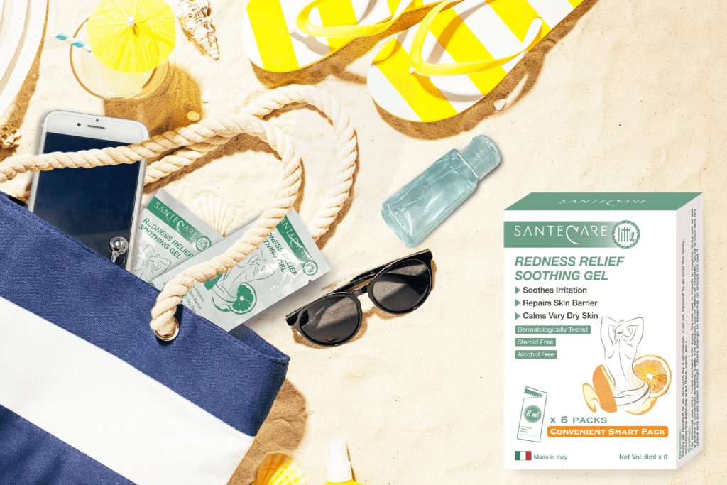 尚護健SanteCare退紅修復甜橙啫喱新推輕便裝，細細包方便隨身帶備。