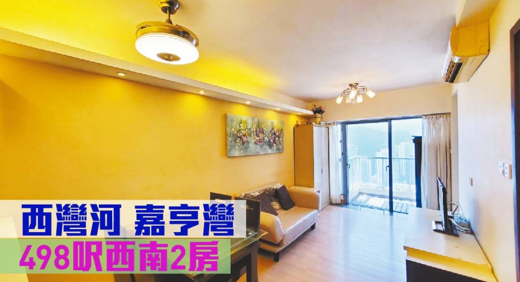 西灣河嘉亨灣5座高層G室，實用面積 498 方呎，最新叫價 1100 萬。