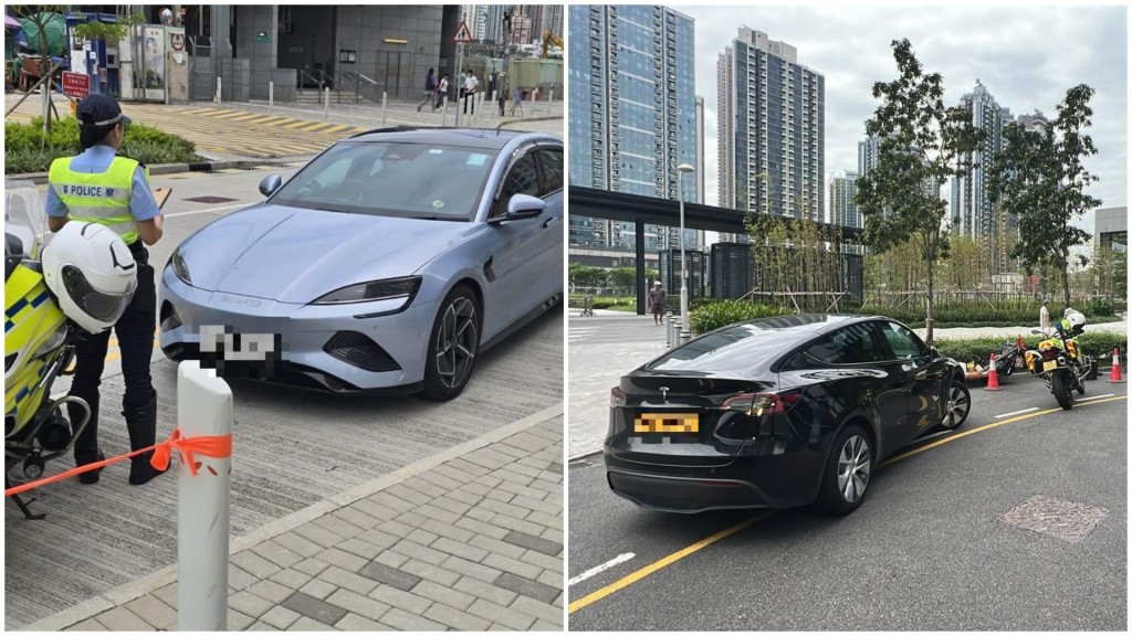 兩部涉案車輛被扣查檢驗。
