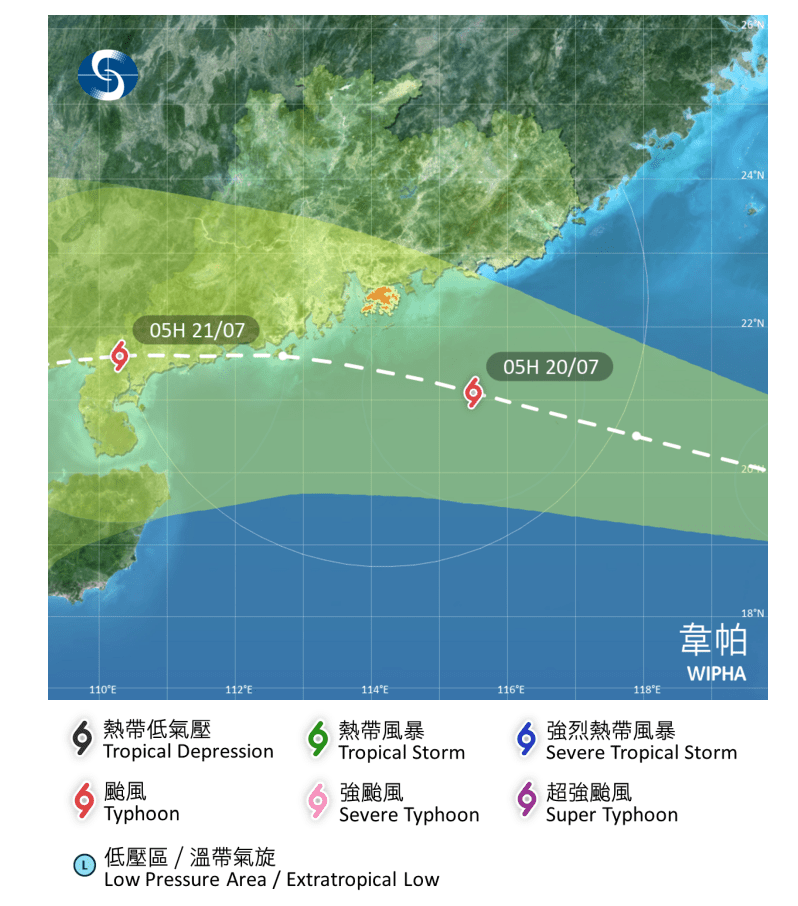 天文台會考慮在明日日間發出三號強風信號。天文台網頁截圖