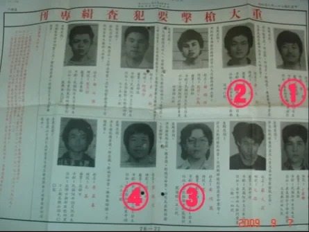 劉煥榮是台灣當年十大槍擊要犯。