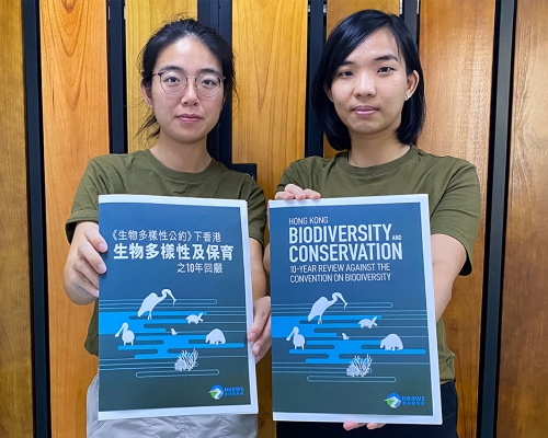 香港觀鳥會今日發表《香港生物多樣性與保育之10年回顧》。香港觀鳥會提供