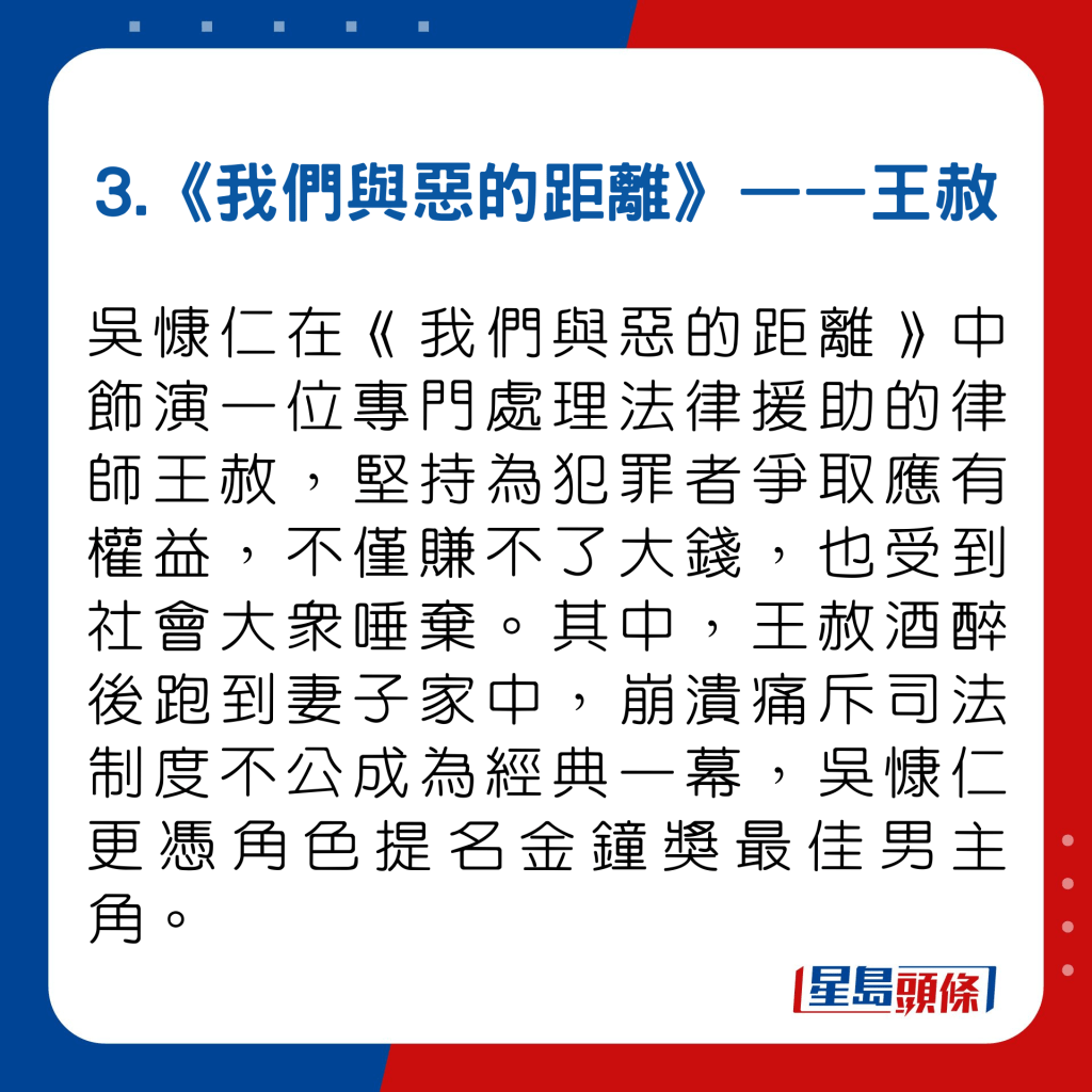 吳慷仁代表作3.《我們與惡的距離》——王赦