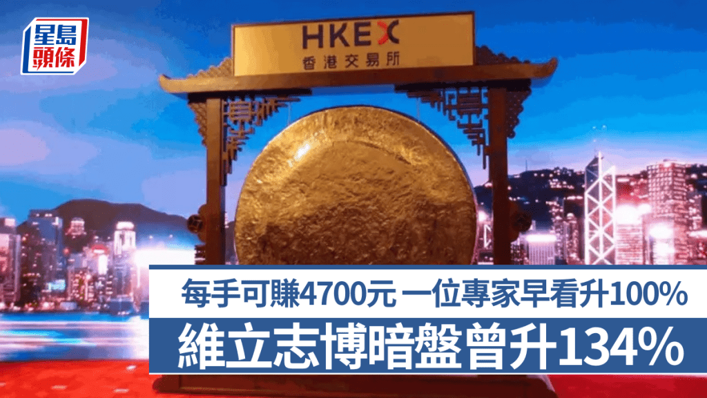 維立志博暗盤曾升134％ 每手可賺4700元 一位專家早看升100%