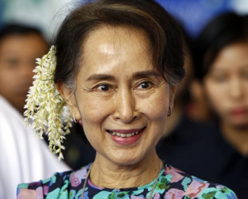 國務資政昂山素姬。AP圖片