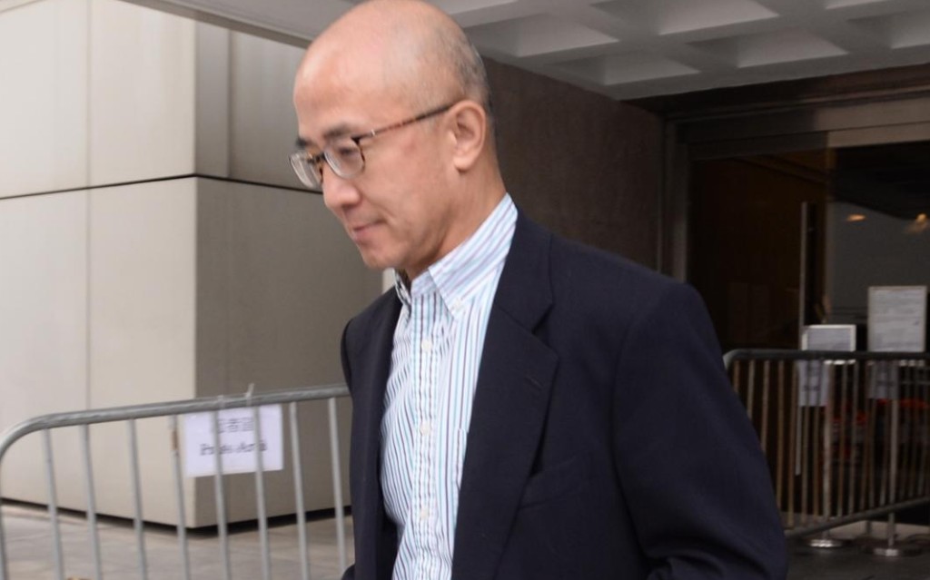 羅啓瑞到庭旁聽。黃賢創攝