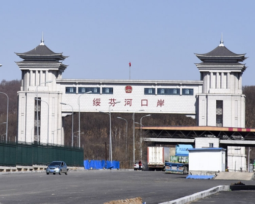 綏芬河口岸。(新華社圖片)