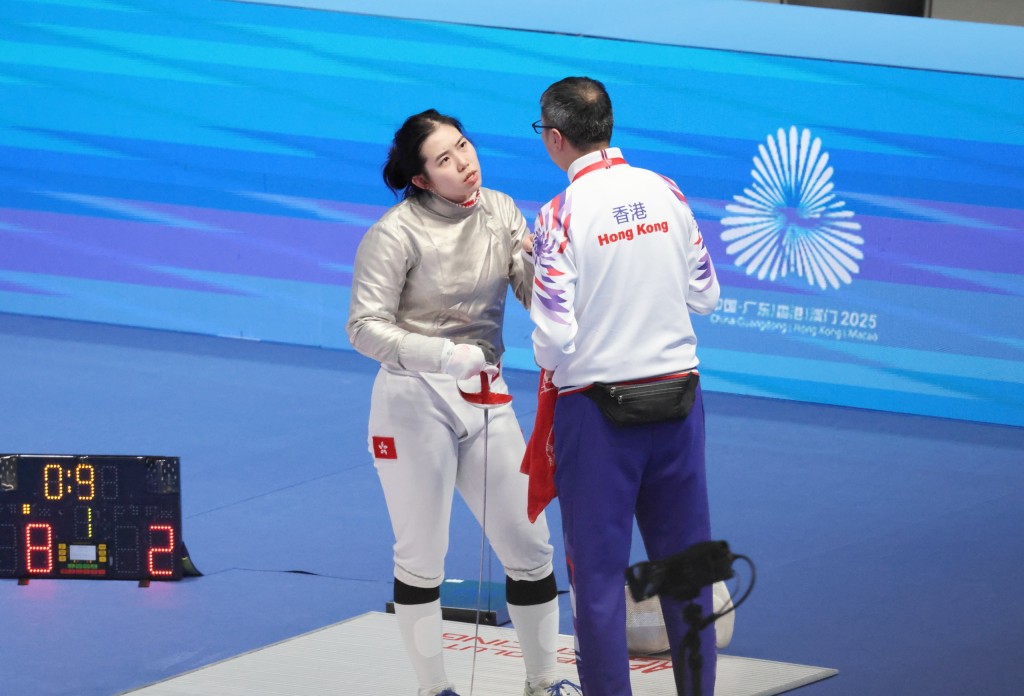 女佩朱詠翹16強止步。徐嘉華攝 女佩朱詠翹16強止步。徐嘉華攝