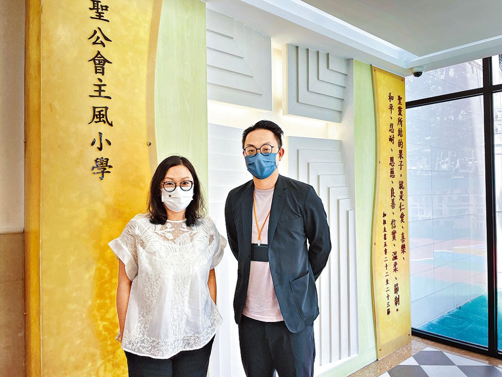 鄭思思(左)認為,舉辦「遊學月」能協助學生熟悉新環境,增加學習興趣。