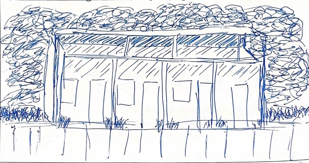 蔡恩咏同學所畫的孔嶺車站遺址。