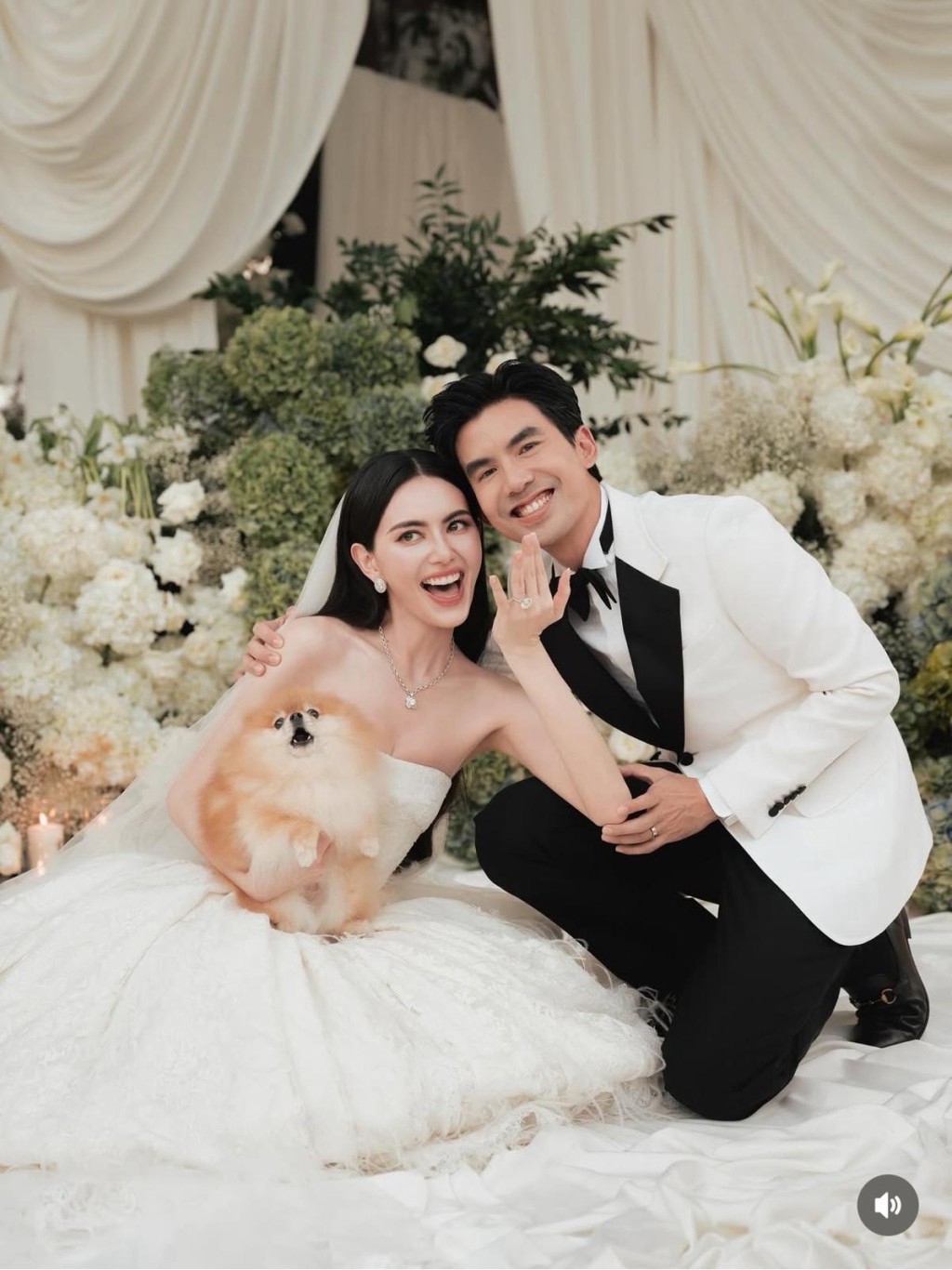 Mai今日公開與Ter的婚照,宣布已為人妻。 Mai今日公開與Ter的婚照,宣布已為人妻。