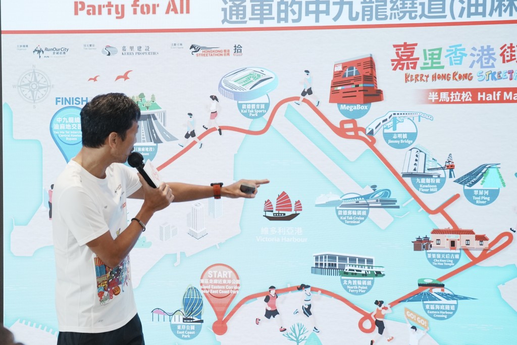 今年全馬及半馬賽事從東區走廊起步,跑手經九龍灣及啟德後,可首次跑入尚未開通的中九龍繞道。汪旭峰攝 今年全馬及半馬賽事從東區走廊起步,跑手經九龍灣及啟德後,可首次跑入尚未開通的中九龍繞道。汪旭峰攝