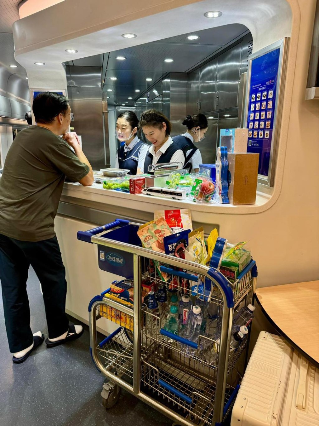 前往上海虹橋站的列車餐卡。「運輸及物流局」fb圖片
