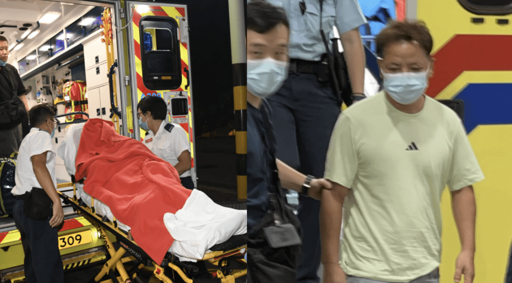 葵聯邨兄妹互毆同被捕  妹報稱遭刀斬傷送院 兄背眼有瘀痕。蔡楚輝攝
