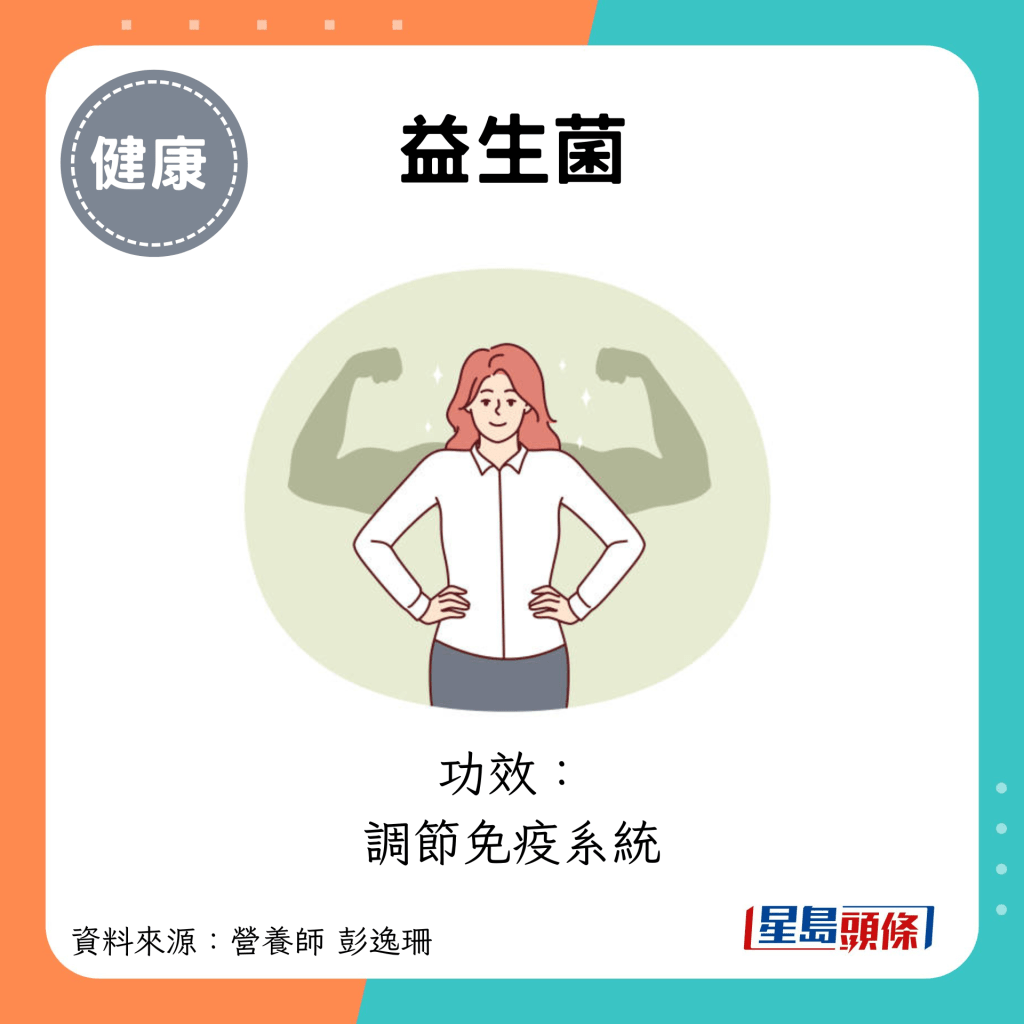 益生菌：功效： 调节免疫系统