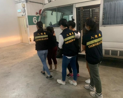 多名懷疑非法勞工被捕。圖:政府新聞處