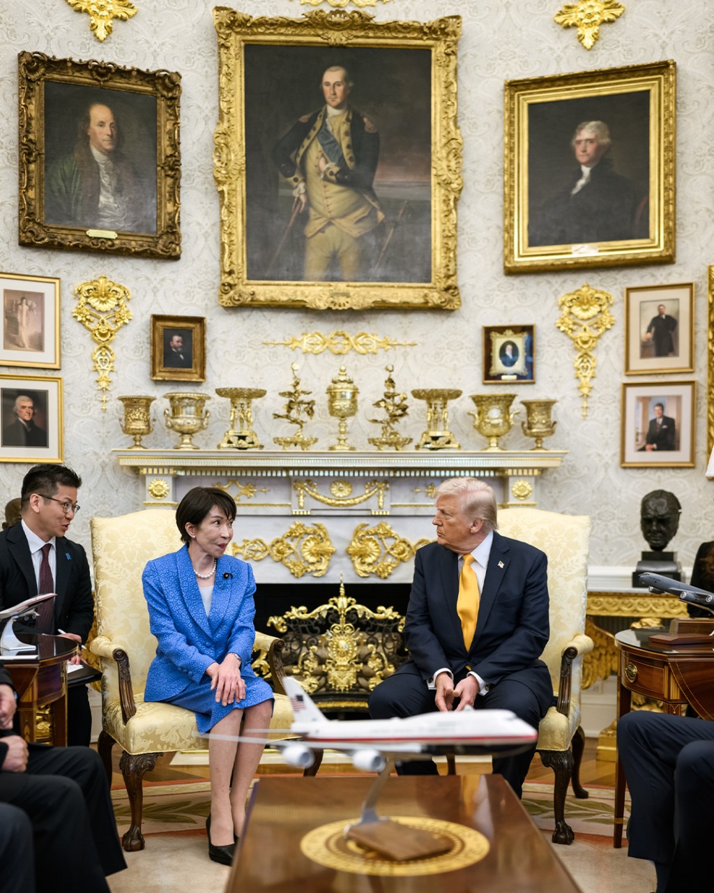 白宫发放多张高市早苗访美期间与特朗普见面的照片。IG@whitehouse