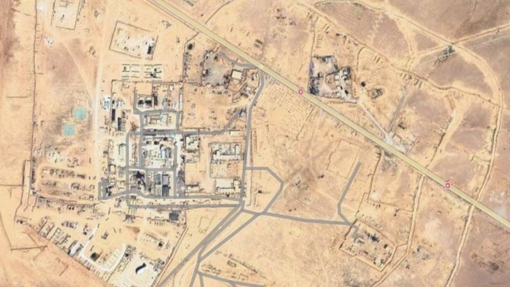 圖為美軍在敘利亞境內的坦夫基地（Al-Tanf）。AMK_Mapping_@X