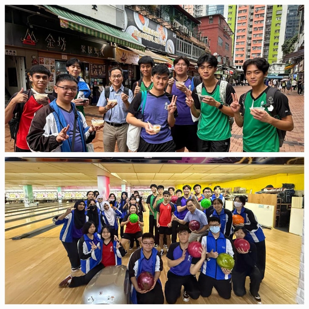 余老師與學生合照。 余老師與學生合照。