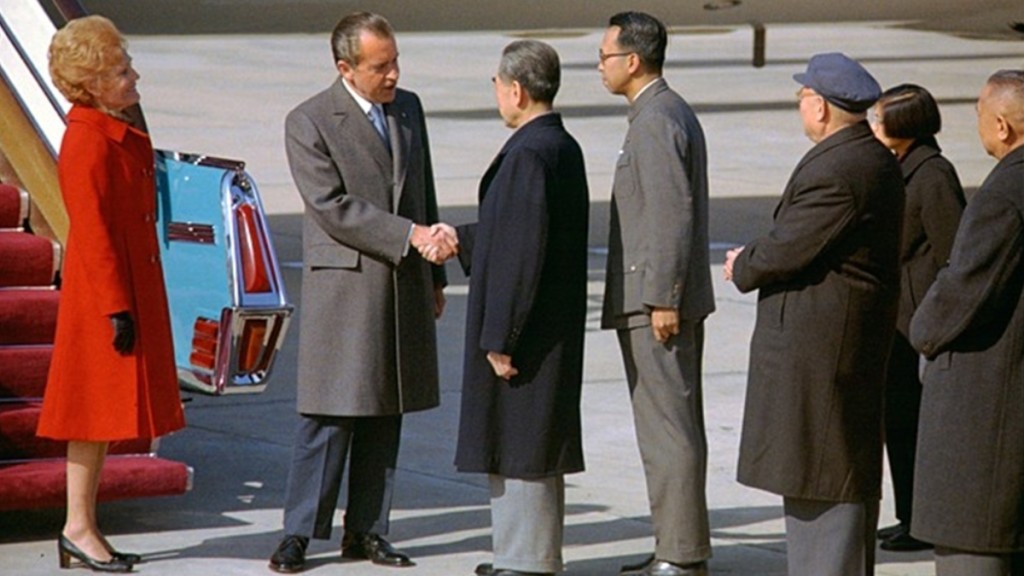 尼克遜訪華與中國談判建交，改變了當時的國際局勢。網絡圖片