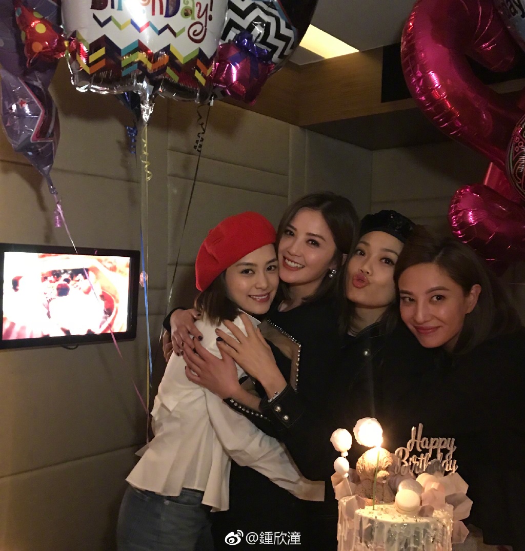 阿Sa上周开35岁生日派对，好友齐到贺。