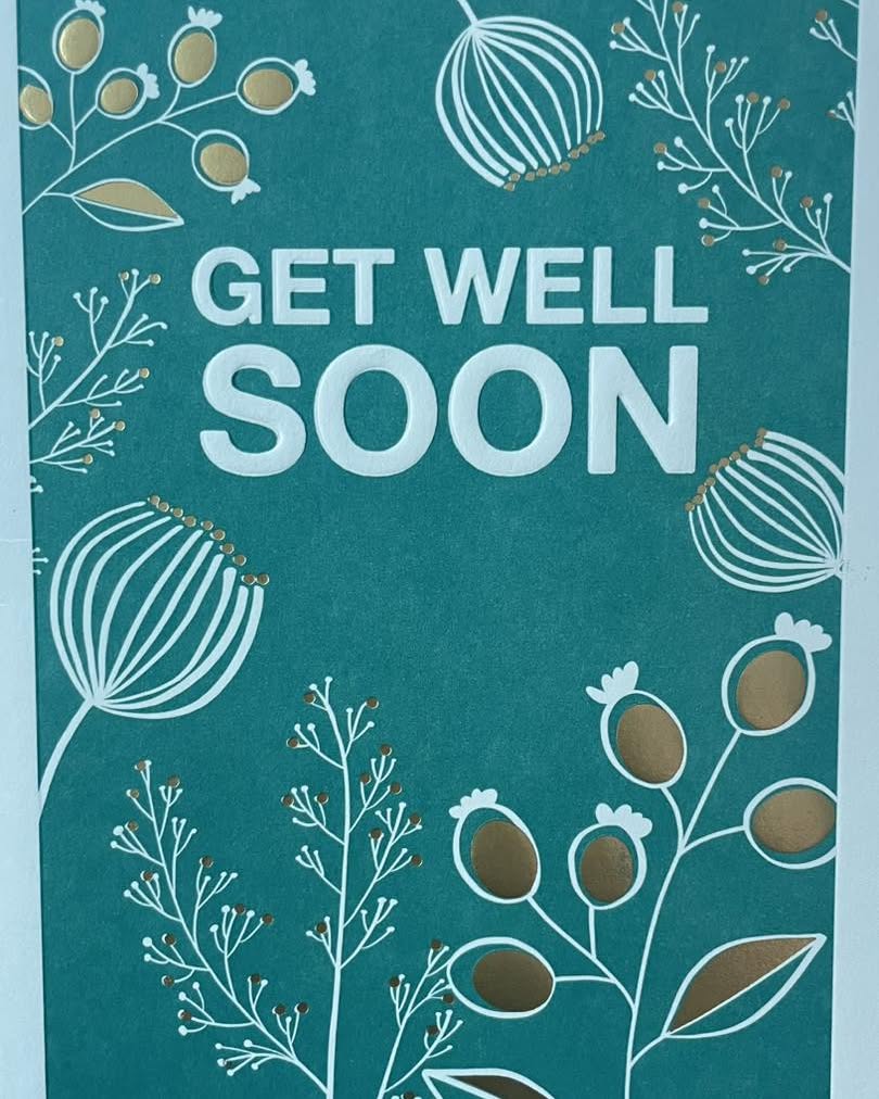 譚玉瑛於2月14日在IG貼出「GET WELL SOON」圖片。