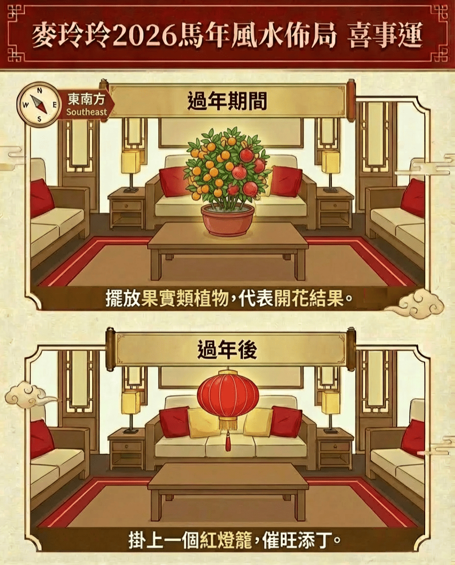 麥玲玲2026馬年風水佈局 – 喜事運 麥玲玲2026馬年風水佈局 – 喜事運