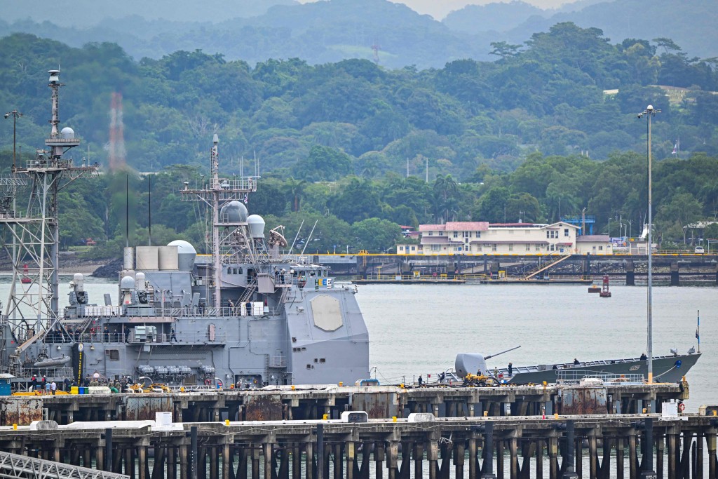 美軍導彈驅逐艦伊利湖號將部署在委內瑞拉外海。法新社 美軍導彈驅逐艦伊利湖號將部署在委內瑞拉外海。法新社