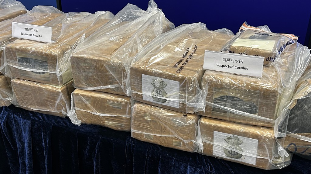警方展示證物。蔡楚輝攝