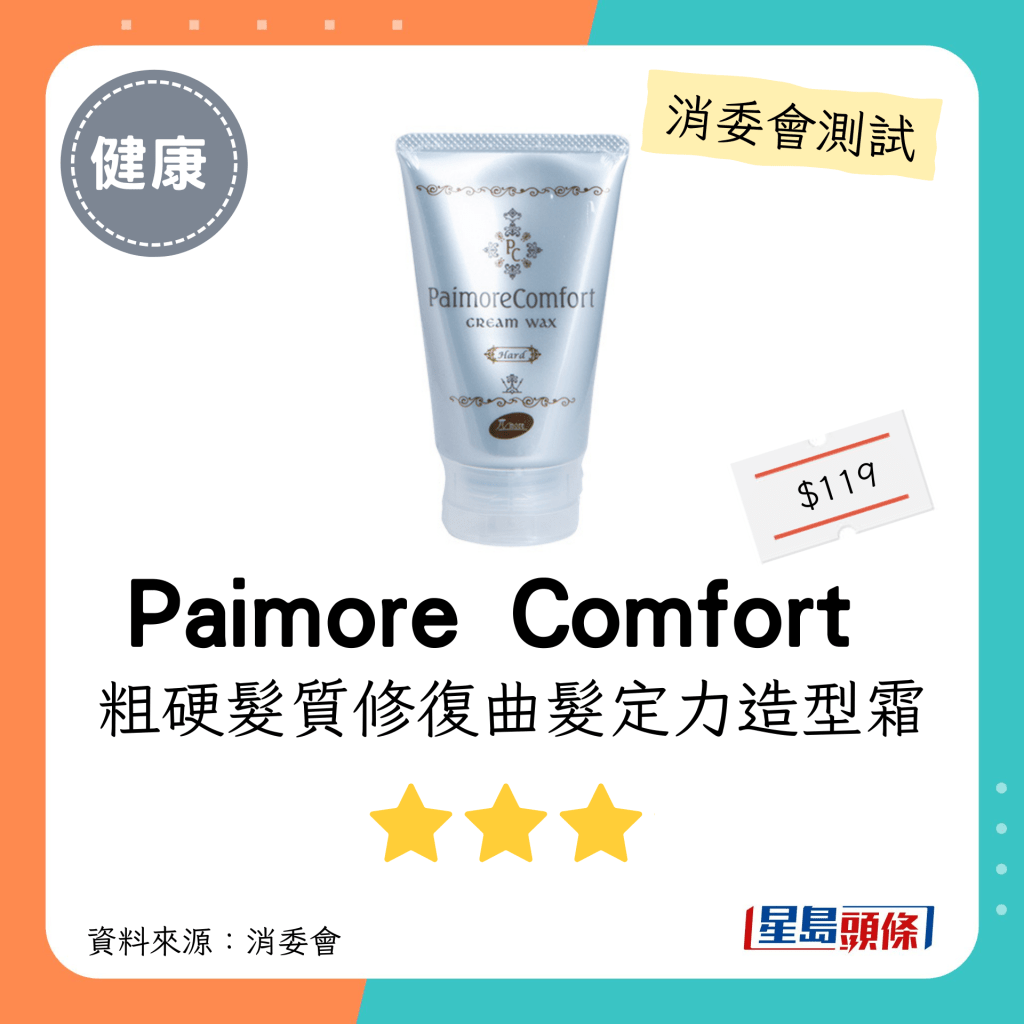 消委会发泥发蜡｜Paimore Comfort  粗硬发质修复曲发定力造型霜