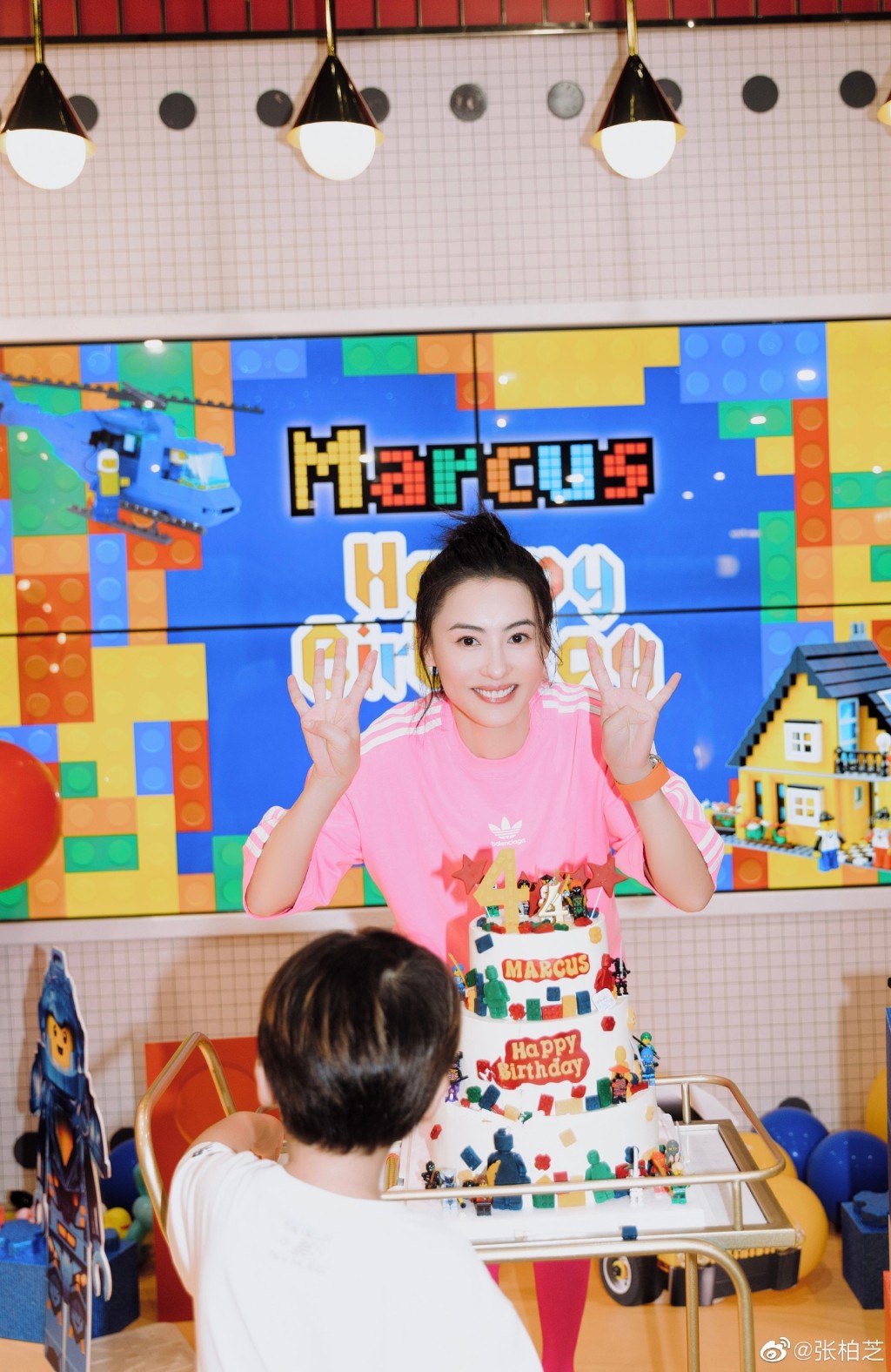 张栢芝去年为Marcus大搞4岁生日派对。