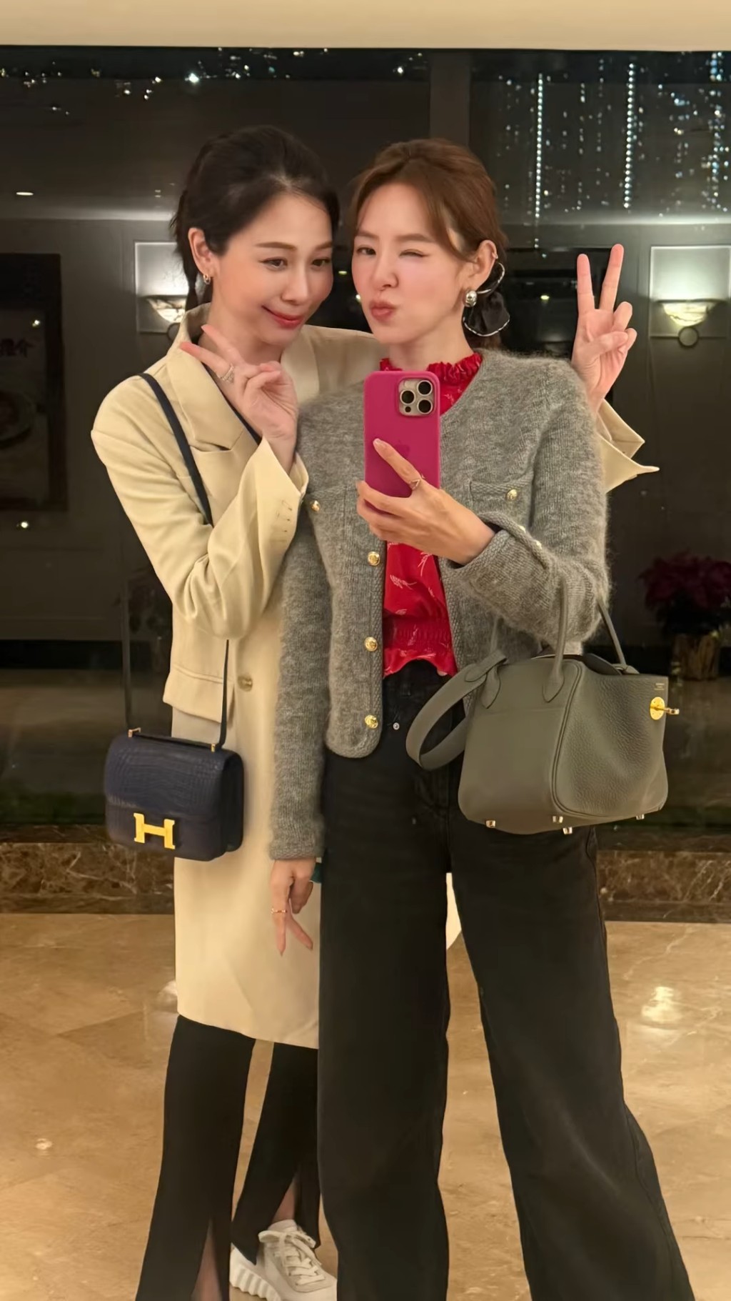 杨秀惠早前常与妈妈级花旦如谭凯琪等见面，见她依然身形纤瘦。